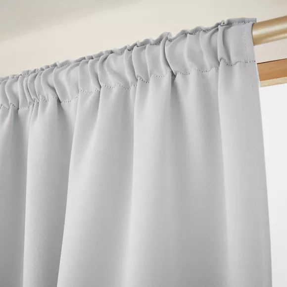 Rideau obscurcissant thermique galon fronceur (140 x 240 cm) Calore Gris clair