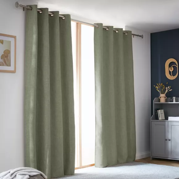 Rideau obscurcissant thermique (140 x 240 cm) Alba Vert romarin
