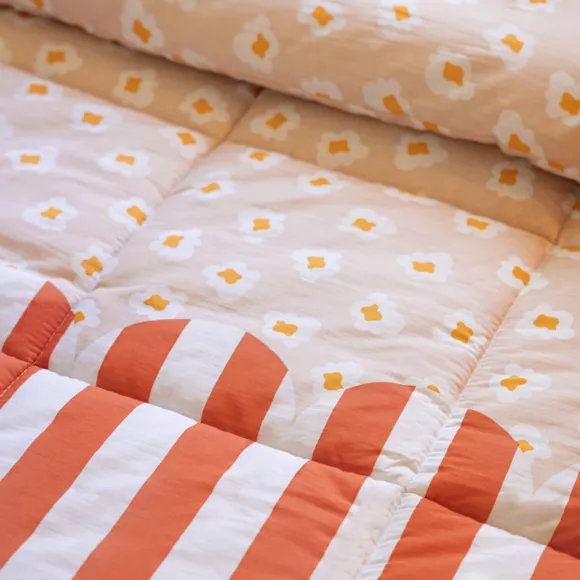 Edredón nórdico y funda de almohada infantil con estampados  Fresh popcorn Rojo
