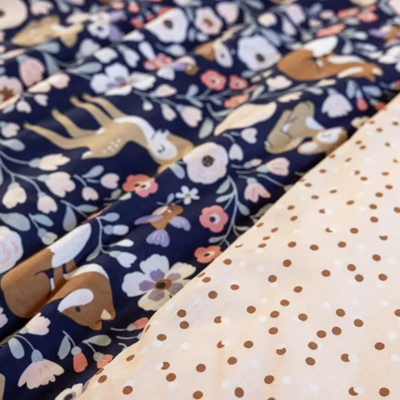 Funda nórdica y dos fundas de almohada infantil de algodón (200 x 200 cm) Forêt enchantée Multicolor
