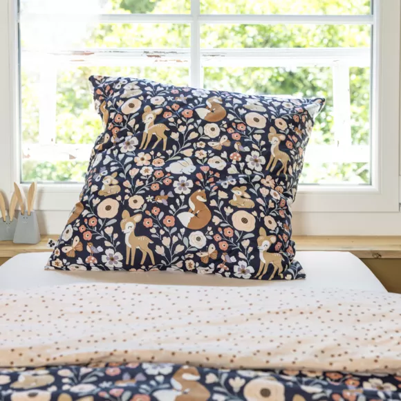 Funda nórdica y funda de almohada infantil de algodón (140 x 200 cm) Forêt enchantée Multicolor