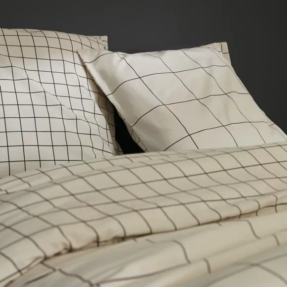 Bettbezug und zwei Kopfkissenbezüge (260 x 240 cm) Carrie Beige