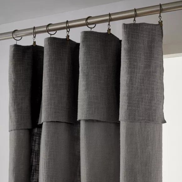 Cortina de algodón ajustable (140 x max 270 cm) Sixtine Gris oscuro