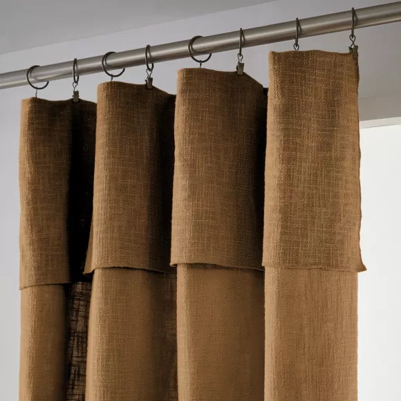 Cortina de algodón ajustable (140 x max 270 cm) Sixtine Camel