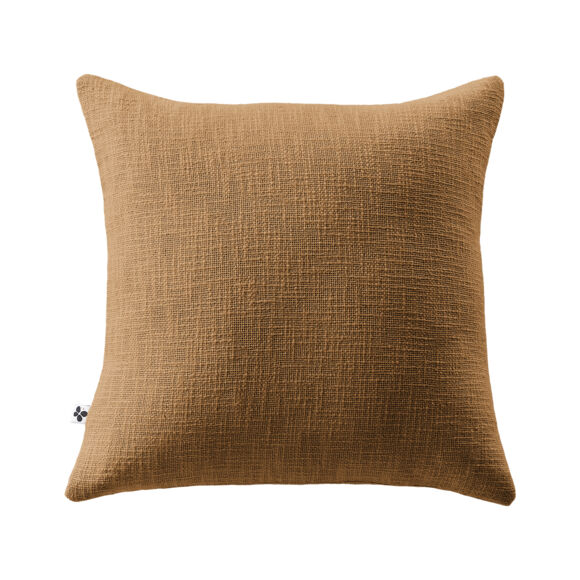 Coussin dŽhoussable 45 x 45 cm Slub SIXTINE Camel