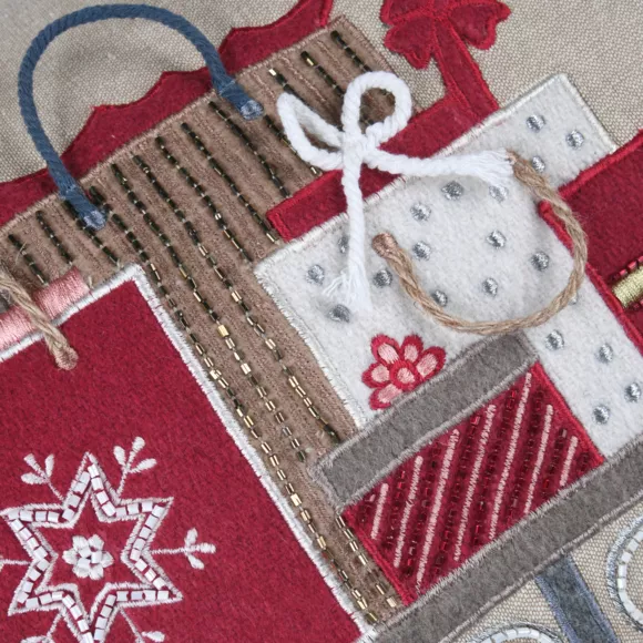 Rechthoekig katoenen kerstkussen (40 x 60 cm) Kerstavond geschenken Taupe