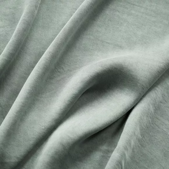 Drap housse lyocell Tencel™ (140 x 200 cm) Olivia Vert eucalyptus