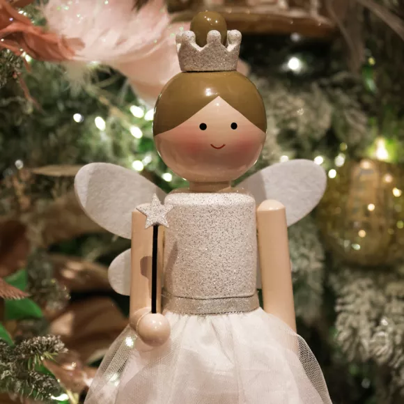 Casse-noisette en bois (H38 cm) Fée princesse Blanche