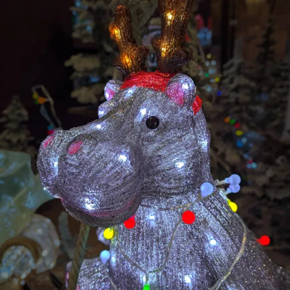 Lichtgevende nijlpaard 70 LED (H45 cm) Baby Alphonse Multicolor