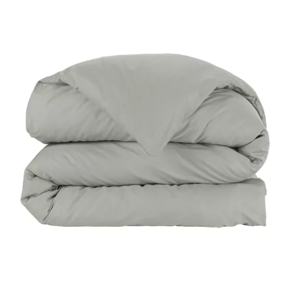 Housse de couette percale de coton (200 x 200 cm) Cali Gris clair