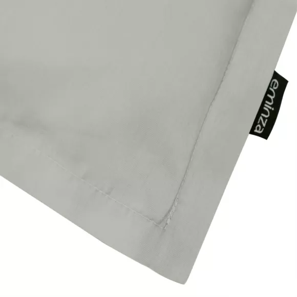 Taie d'oreiller carrée percale de coton (80 x 80 cm) Cali Gris clair