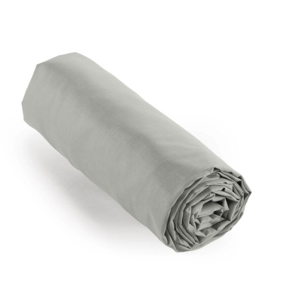 Drap housse percale de coton (90 x 190 cm) Cali Gris clair