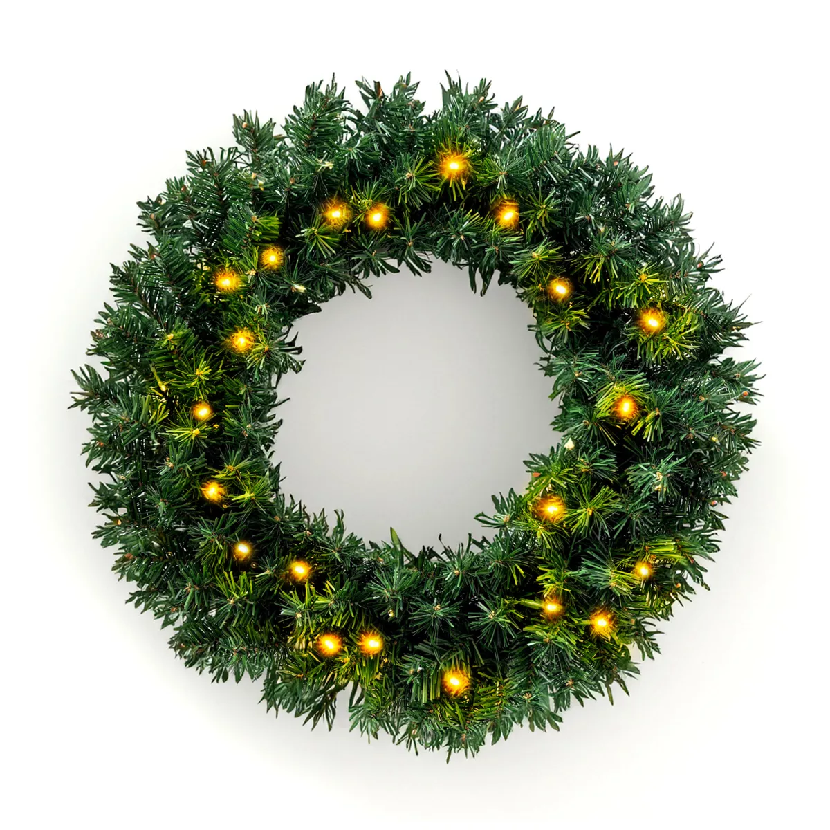 Lichtgevende kerstkrans (D60 cm) Royal Groen en warmwit