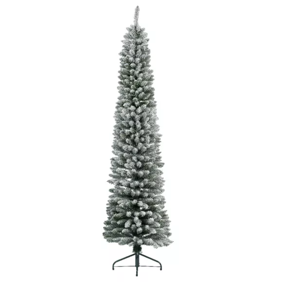 Künstlicher Weihnachtsbaum Narrow H210 cm Grün verschneit 2