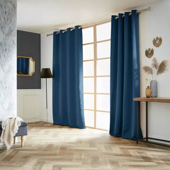 Cortina oscurecedora (140 x 280 cm) Dark Azul petróleo