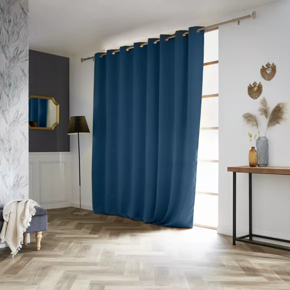 Rideau obscurcissant (280 x 260 cm) Dark Bleu pétrole