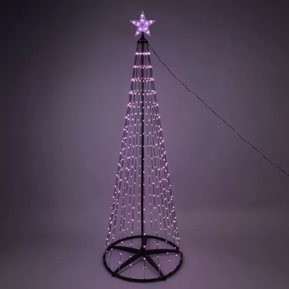 Cône lumineux Digital 154 Micro Led (H150 cm) Twinkling Noir et Multicolore 