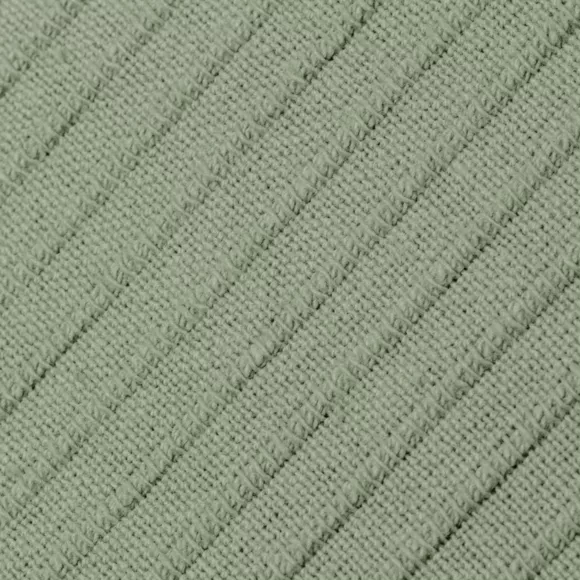 Housse de coussin carrée coton tissé (40 x 40 cm) Léa Vert romarin