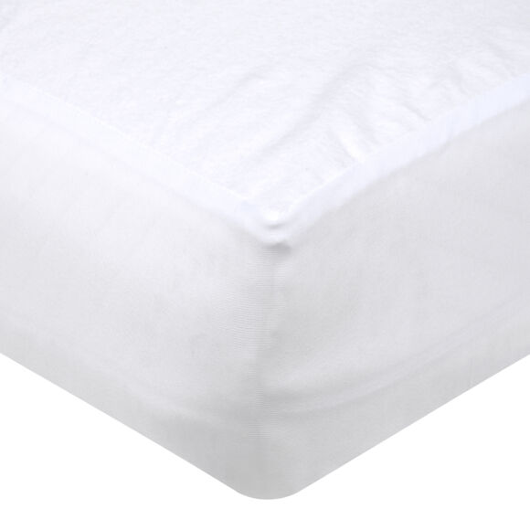 Protège-matelas alèse molleton imperméable (90 x 190 cm) Serena Blanc