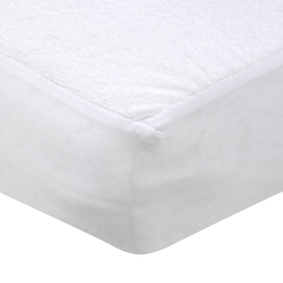 Protège-matelas bébé alèse éponge imperméable (60 x 120 cm) Sonia Blanc