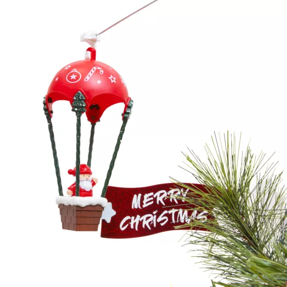 Roterende en muzikale kerstboomtopper Kerstmanhoed