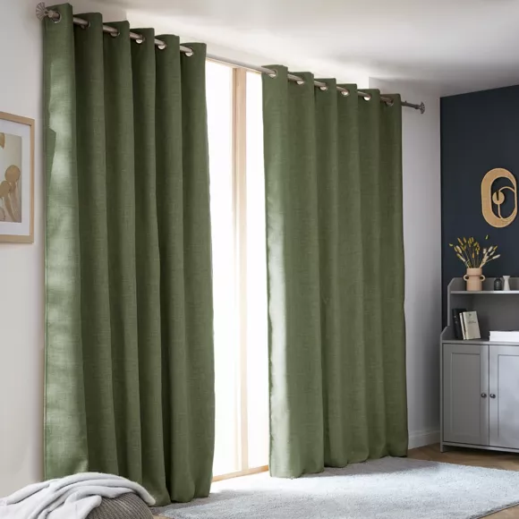 Cortina oscurecedora térmica (180 x 260 cm) Alba Verde caqui
