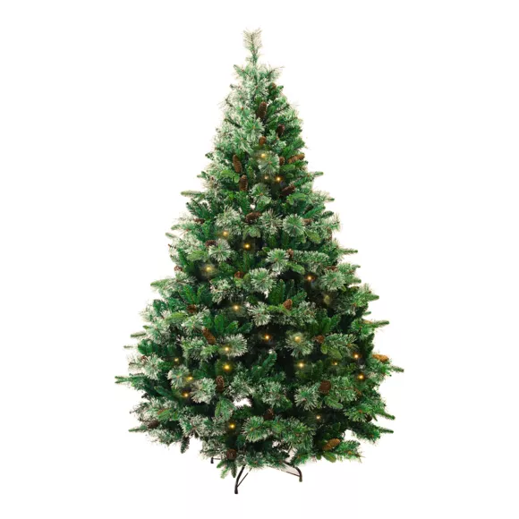 Verlichte Kunstkerstboom H180 cm Washington Luxe Groen spar