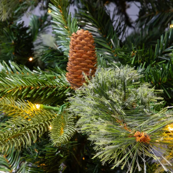 Verlichte Kunstkerstboom H180 cm Washington Luxe Groen spar