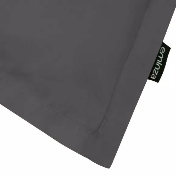 Funda de almohada cuadrada de percal de algodón (65 cm) Cali Gris antracita