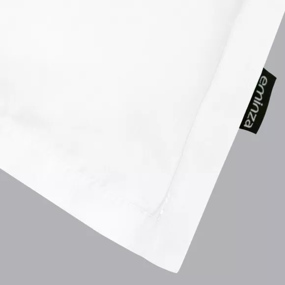 Funda de almohada rectangular de percal de algodón (70 cm) Cali Blanco