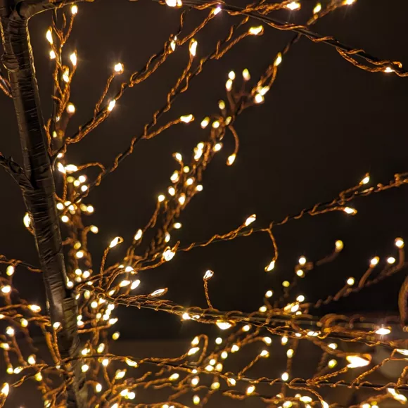 Árbol luminoso 1755 LED (H180 cm) Christmas Luxe Negro y blanco cálido