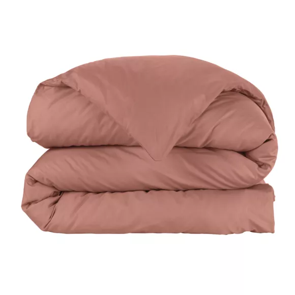 Funda nórdica de algodón percal (140 cm) Cali Rosa madera