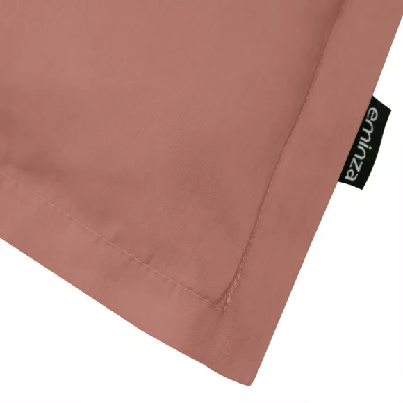 Taie d'oreiller carrée percale de coton (65 x 65 cm) Cali Bois de rose