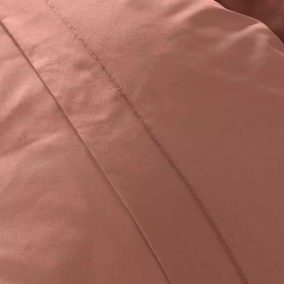 Drap housse percale de coton (160 x 200 cm) Cali Bois de rose