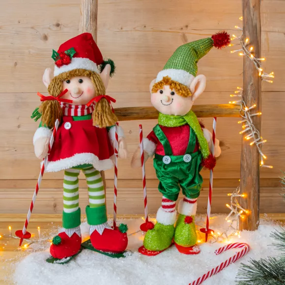Lutin farceur en ski (H20 cm) Martin Multicolore