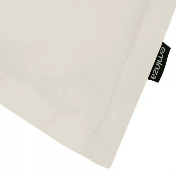 Funda de almohada rectangular de percal de algodón (70 cm) Cali Beige lino