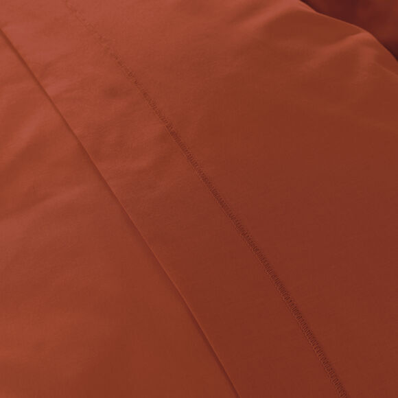 Drap housse percale de coton (140 x 200 cm) Cali Terracotta