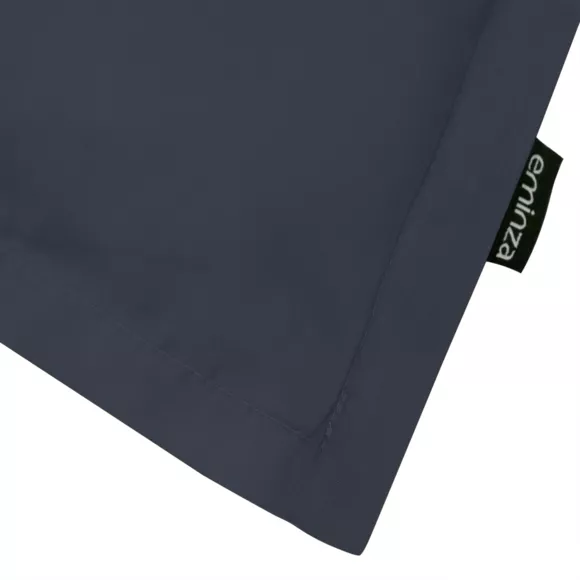 Taie d'oreiller rectangulaire percale de coton (50 x 70 cm) Cali Bleu marine