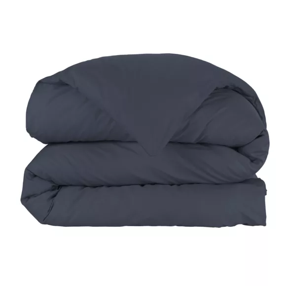 Housse de couette percale de coton (140 x 200 cm) Cali Bleu marine