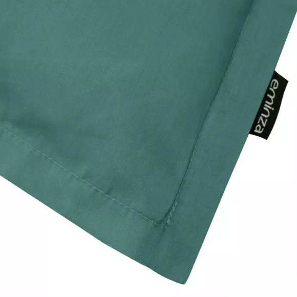 Taie d'oreiller carrée percale de coton (65 x 65 cm) Cali Bleu canard