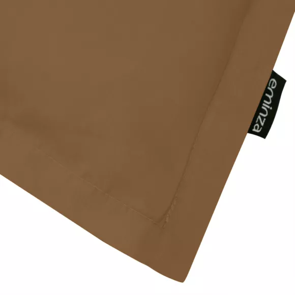 Funda de almohada rectangular de percal de algodón (80 cm) Cali Cappuccino
