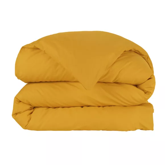 Housse de couette percale de coton (200 x 200 cm) Cali Jaune moutarde