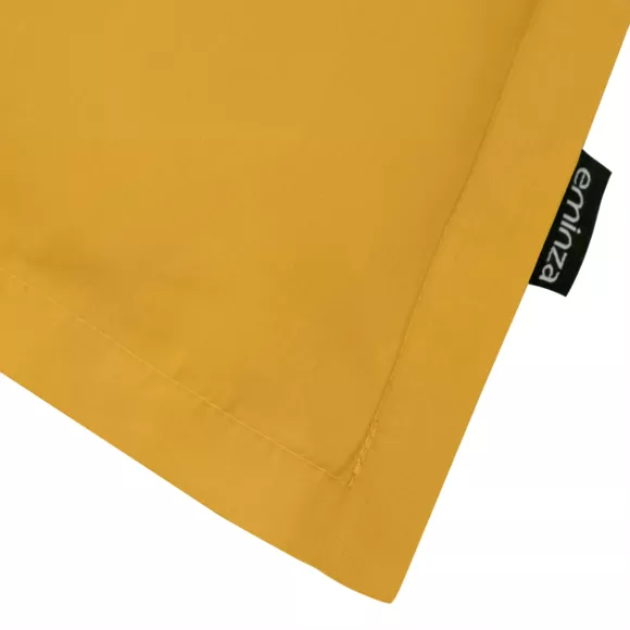 Taie d'oreiller carrée percale de coton (80 x 80 cm) Cali Jaune moutarde