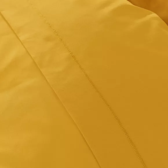 Taie d'oreiller carrée percale de coton (65 x 65 cm) Cali Jaune moutarde