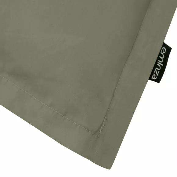 Funda de almohada rectangular en percal de algodón (80 cm) Cali Verde romero