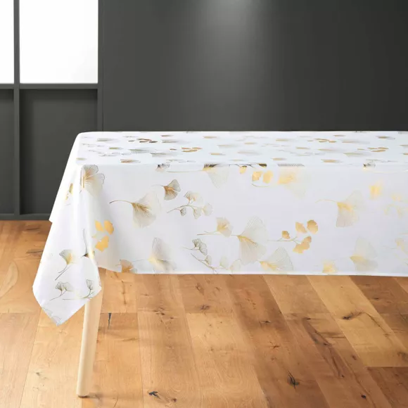 Mantel rectangular (L240 cm) Bloomy Blanco
