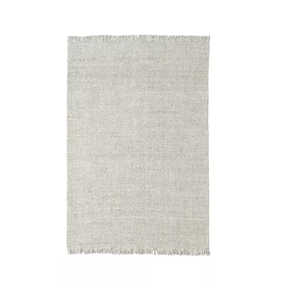 Alfombra rectangular de salón de lana tejida (140 x 200 cm) Jacks Beige