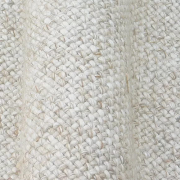 Alfombra rectangular de salón de lana tejida (140 x 200 cm) Jacks Beige