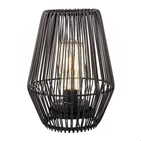 Lampe de table solaire LED (H23 cm) Calabre Noir