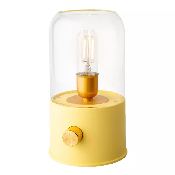1 LED lampe tempete rechargeable intŽrieur dia11-H20cm-1L jaune/blanc chaud